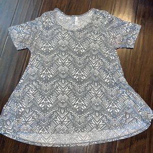 Grey Geometric Top